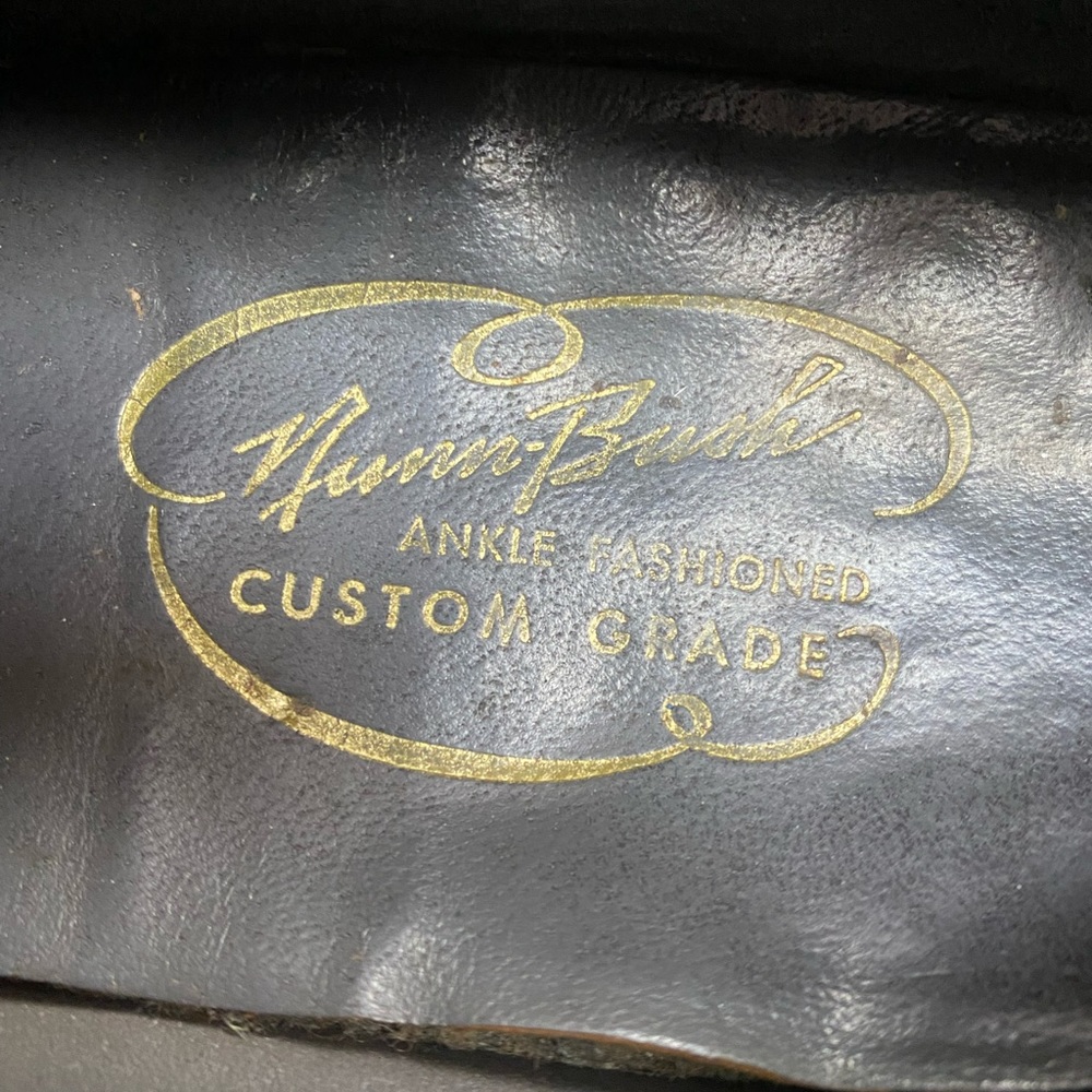 1950’s Nunn Bush Black Wingtip Oxfords 10.5 C - Picture 10 of 10
